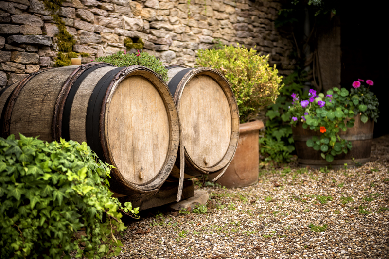 Barrels for wine in Burgundy, France.