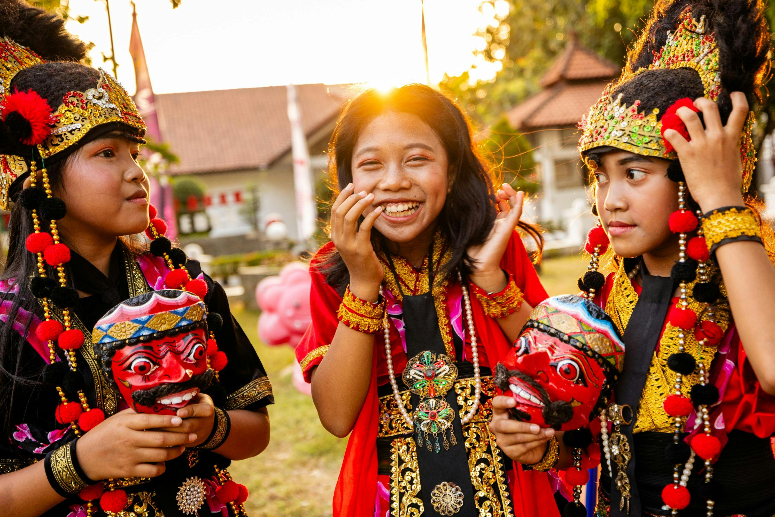 Guests experience local culture in Indonesia.