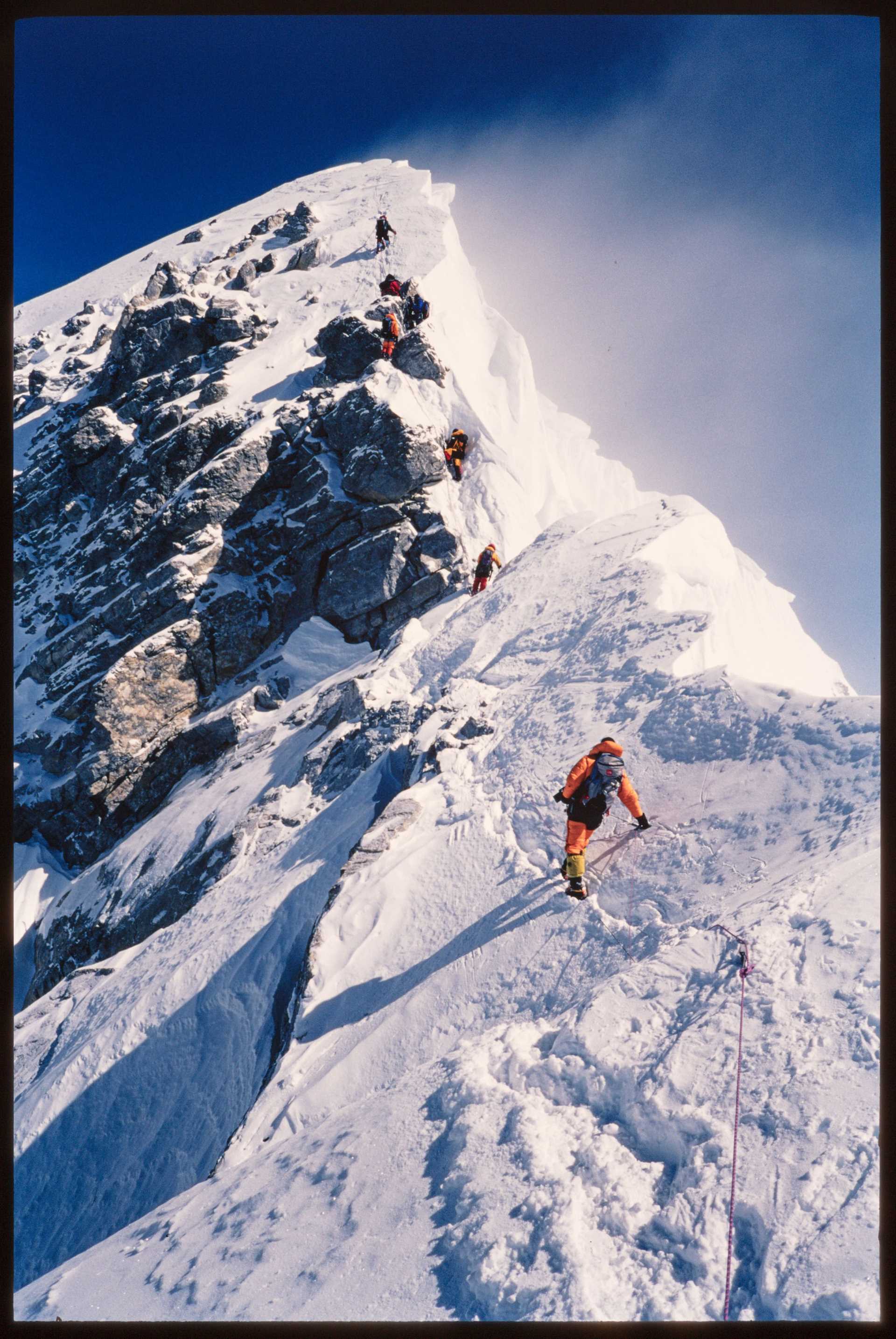 Looking up to the Hillary Step _Everest 2002_082.jpg