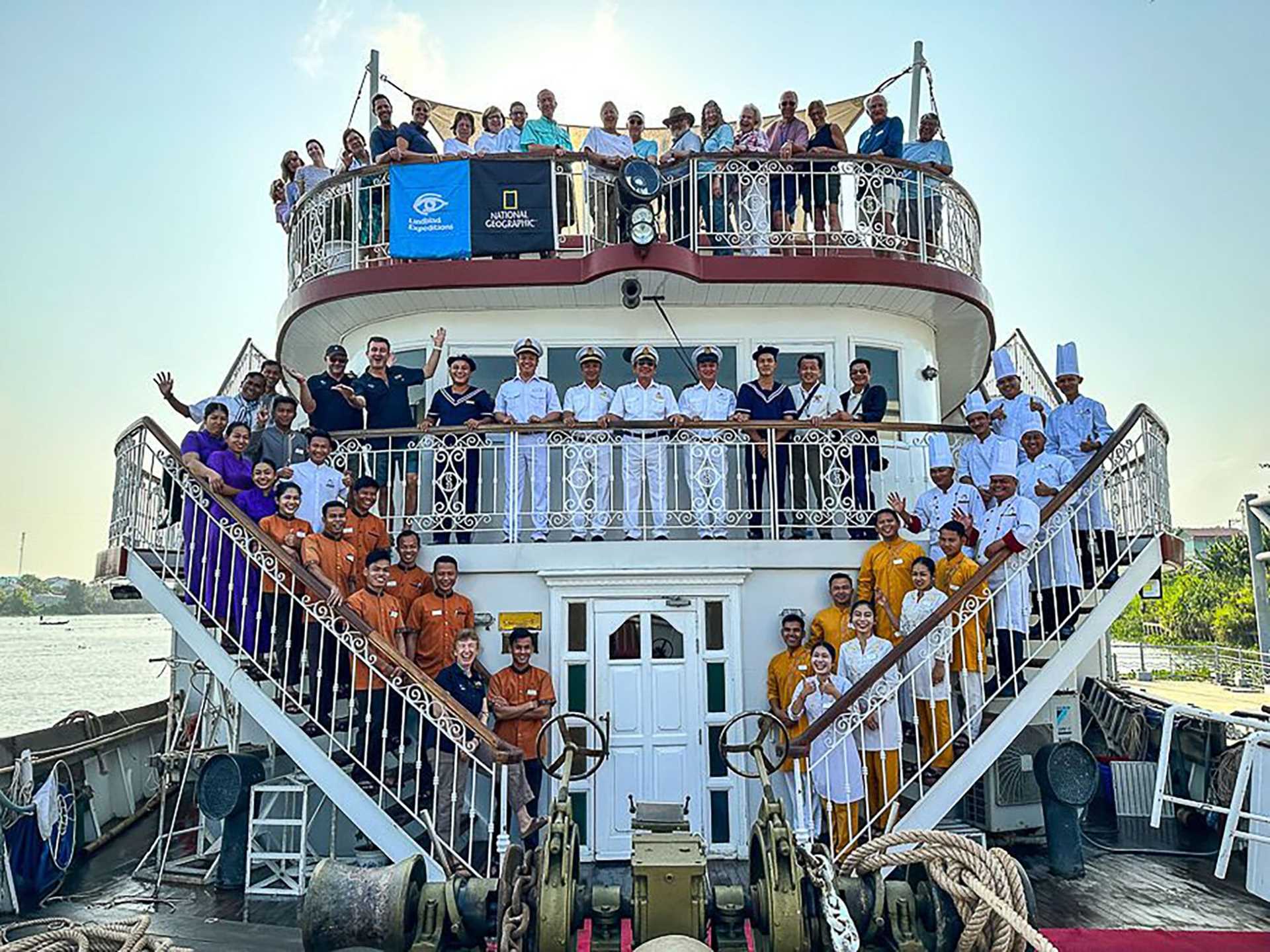 crew of The Jahan on the deck of the ship