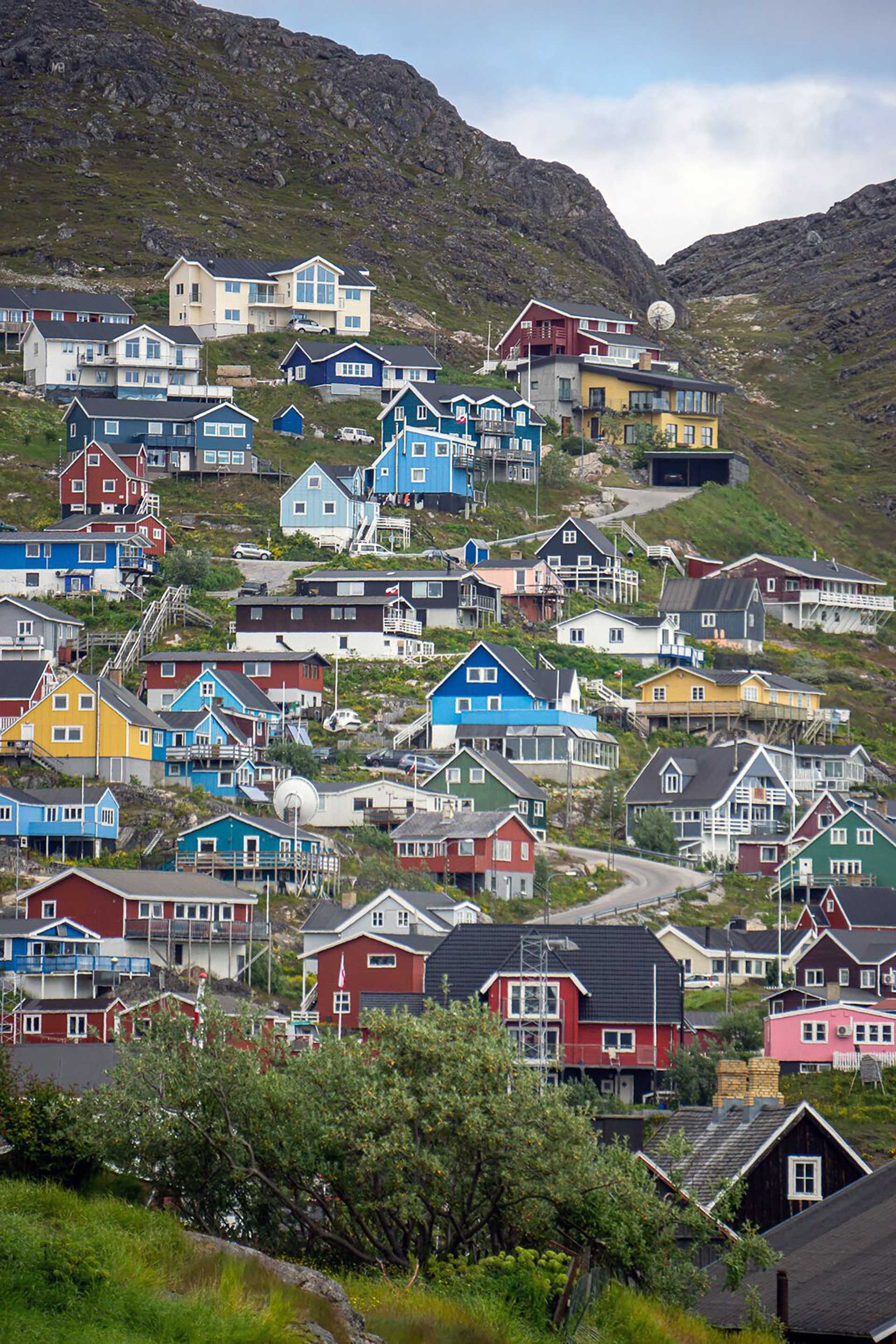 colorful houses on a hillside